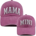 thumbnail image 1 of Goyklrb 2PCS Mama and Mini Matching Baseball Cap for Mom Girl, Adjustable Cotton Embroidered Parent-Child Hat, 1 of 6