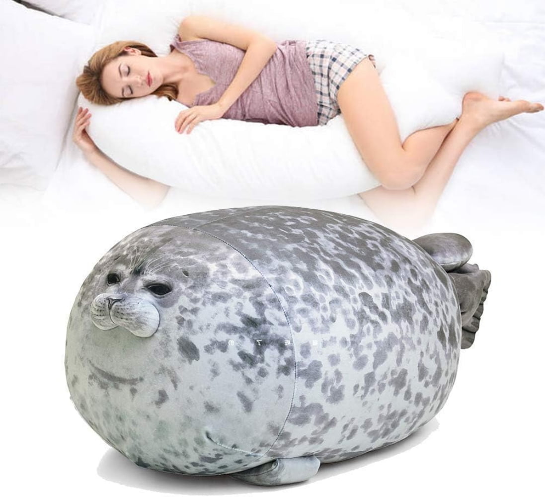 TYMZDYN Chubby Blob Seal Pillow,Stuffed Cotton Plush Animal Toy Cute Ocean