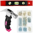 thumbnail image 1 of 312Pcs Picture Hanging Kit Portable Photo Hangers Metal Wall Hanging Assortment Hardware Set with Hooks Nails Level Hammer Screws for Photo Frame Artwork Mirror Clock, 1 of 7