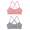 Grey/Pink, variant on Hanes Girls' Seamless Strappy Back Bralette, 2-Pack, Sizes (S-XXL)