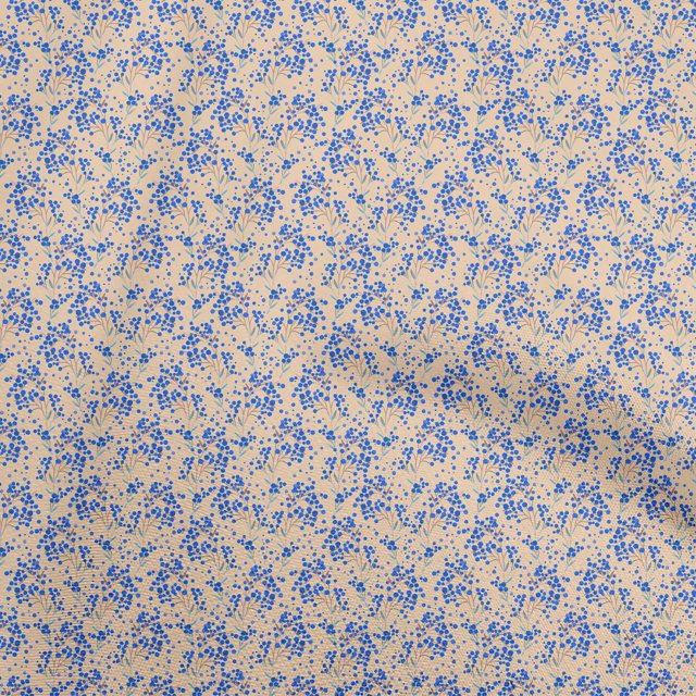 oneOone Velvet Light Beige Fabric Leaves Craft Projects Decor Fabric Printed By The Yard 58 Inch Wide