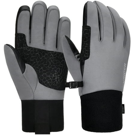 Winter Gloves for Women Men Touch Screen Gloves Anti-slip Sport Gloves for Running, Climbing, Skiing, Cycling, Grey,