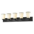 thumbnail image 2 of Z-Lite 432-5V-BRZ Jarra 5 Light Vanity Light with White Glass Shade,Bronze/White, 2 of 2