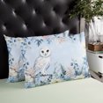 thumbnail image 3 of Waterproof Outdoor Throw Pillows with Inserts 12"x20" Set of 2,Christmas Blue Decorative Pillowcases for Couch Bedroom,Winter Owl Snowy Eucalyptus Leaves Poinsettia Pillow Covers for Sofa Living Room, 3 of 8