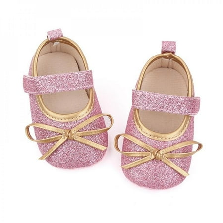 

Clearance Sale Spring Baby Girl Bowknot Princess Shoes Infant Cute Slim Flash Soft Sole Toddler Shoes Summer First Walkers