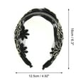 thumbnail image 4 of Unique Bargains 1 Pc Fashion Wide-side Headband 6.3"x4.92" Black, 4 of 6