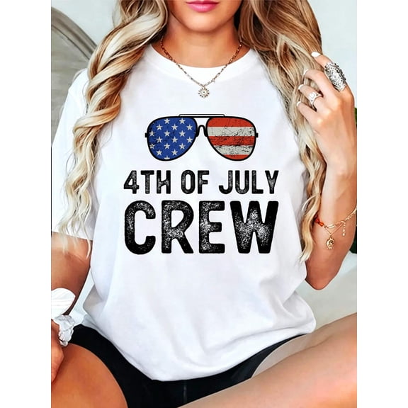 4th of July Crew Matching Family Outfits Men Women Fun T-Shirt