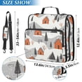 thumbnail image 2 of FORMRS Zipper Binder with Shoulder Strap 2-inch Ring 500 Sheet Capacity File Bag, Orange Cartoon Houses, 2 of 5