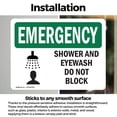 thumbnail image 3 of (2 Pack) Shower And Eyewash Do Not Block With Symbol OSHA Emergency Sign, 3 of 7