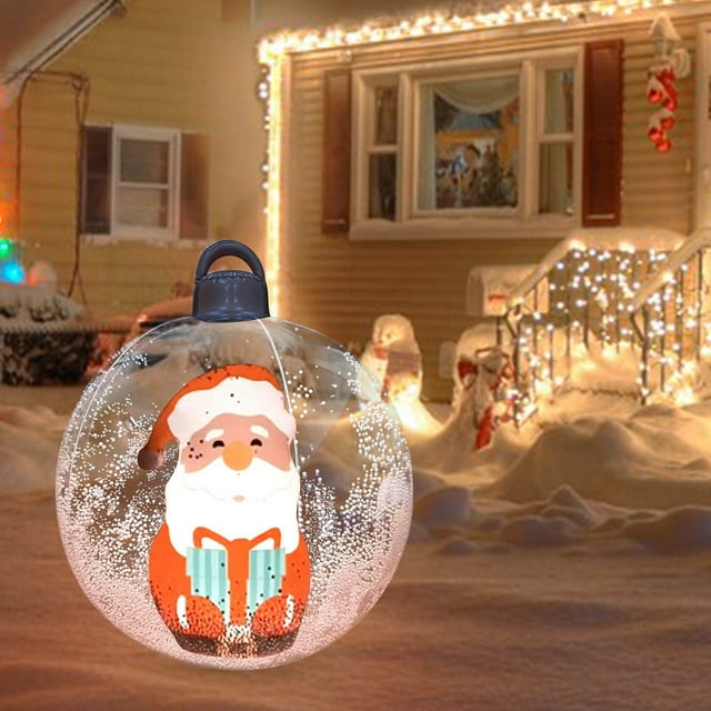 YINGQING Inflatable Christmas Ornaments PVC 24 Inch Large Christmas Inflatables Decorations Outdoor Inflatable Ornaments For Outdoor Yard