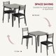 thumbnail image 5 of QinaQin Juego de comedor compacto para 2 personas, con mesa tipo bistró y 2 sillas tapizadas, ideal para cocina, comedor pequeño o departamento con poco espacio, 5 of 8