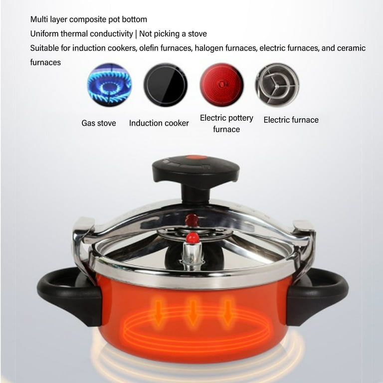 2L Stainless Steel Mini Pressure Cooker for Induction Stovetop & Gas Stoves, Multi-Use Pot with Explosion Protection - Walmart.com 2L Stainless Steel Mini Pressure Cooker for Induction Stovetop & Gas Stoves, Multi-Use Pot with Explosion Protection - Walmart.com