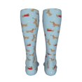 thumbnail image 6 of Honeii Dachshund Dog Print Calf Socks Sports Socks Seamless Toe, Trouser Socks,Knee High Long Socks for Women and Men-One Size, 6 of 8
