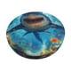 thumbnail image 1 of Balery Colorful Underwater Shark Fundas de asiento para taburete de bar redondo de tela de terciopelo ajustables que protegen de arañazos y manchas para sillas de 14 a 17 pulgadas.-12 inch, 1 of 7