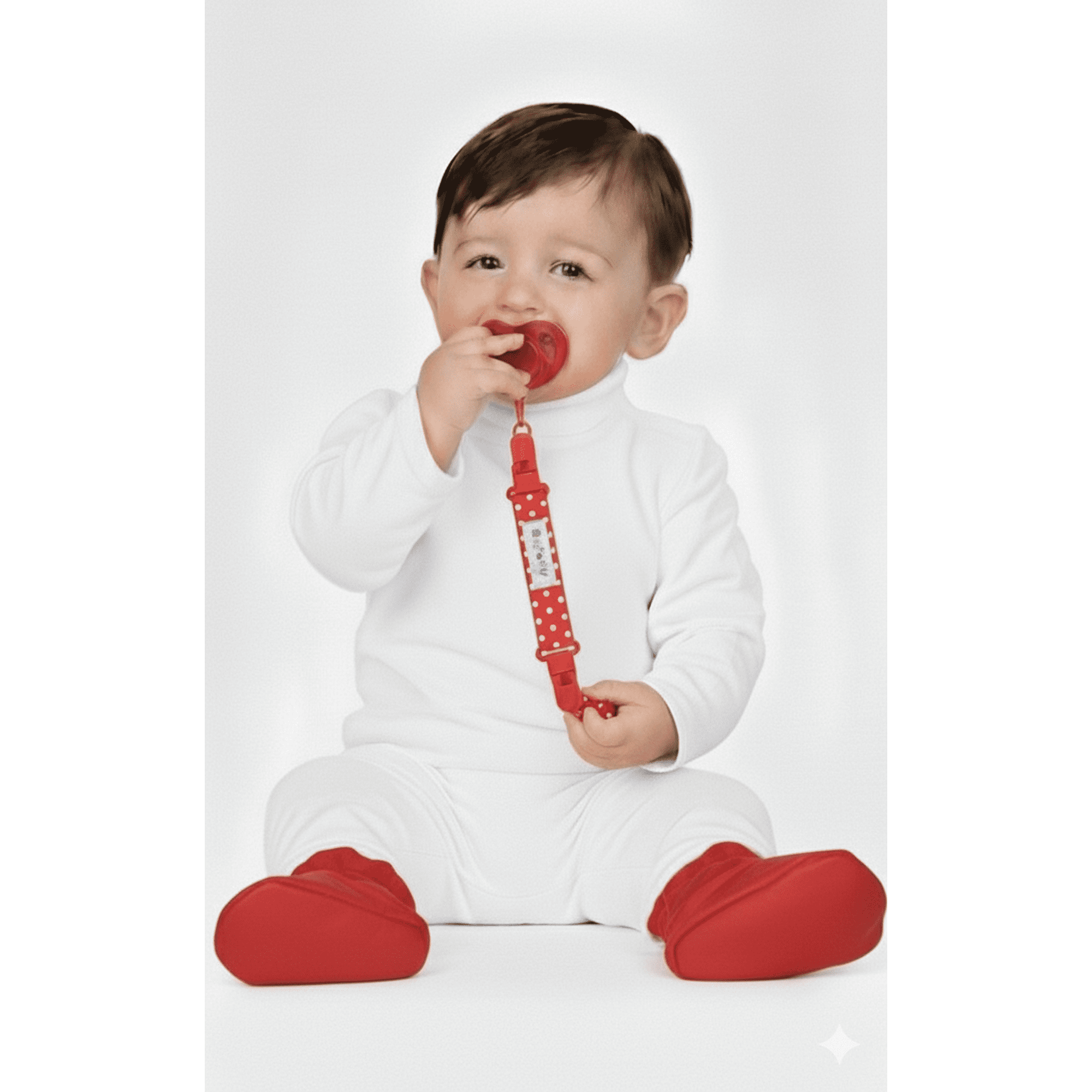 BaHeMy Baby Pacifier Holder Clips, 2 Pack, BPA Free, Fits All Pacifier Shapes, Stylish & Easy to Use