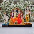 thumbnail image 4 of Ramdarbar Statue in Resin Lord Ram, Sita, Laxman & Hanuman Statue Ram Darbar Idol Hindu God Family Religious God Statue Ram Family Figure Ram Bhagwan Parivar for Temple Decor Gift - AtoZ India Cart, 4 of 5