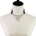 thumbnail image 4 of Collar con colgante de corazón fresco con personalidad a la moda, Collar de cadena para clavícula para mujer (negro), 4 of 5