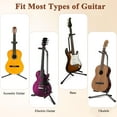 thumbnail image 6 of cyrico Guitar Stand, Folding Universal Guitar Stands Floor with Secure Lock Neck Holder, Adjustable Tripod Guitar Stand for Acoustic Bass Electric Guitars, Black, 6 of 8