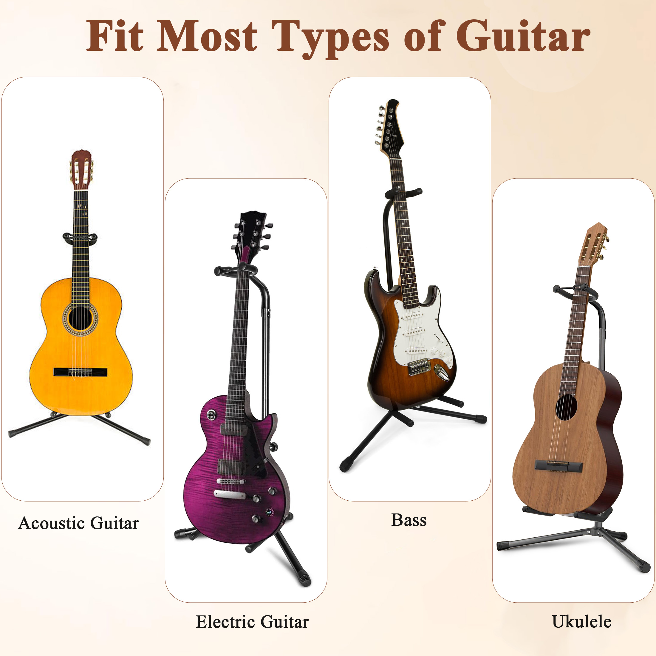 cyrico Folding Adjustable Tripod Guitar Stand photo 5