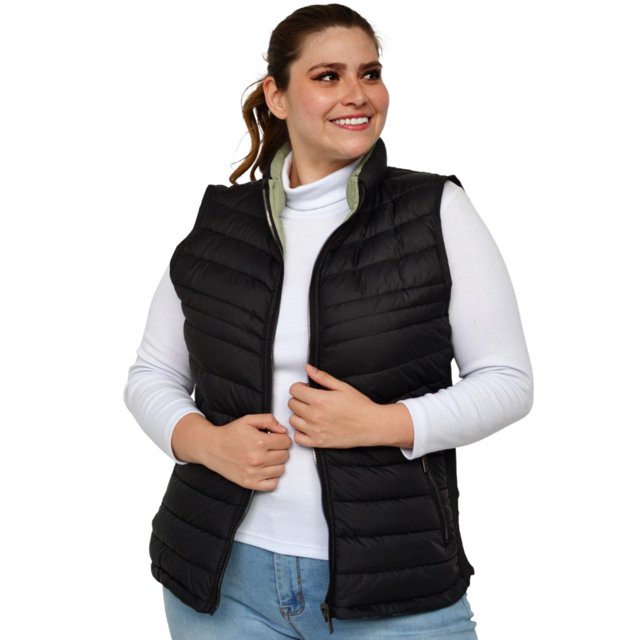 Chaleco capitonado doble vista Tallas Extras, 5420 (Negro) negro 40 Roman Fashion CH-BOM-5420-NEGRO-ALL