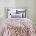 thumbnail image 2 of Dawn 7-Piece College Dorm Bedding Bundle in Roxie Pink, Twin XL Comforter Set, Sheets, Pad, Pillow & Blanket, Pinch Pleat, Pinks, Whites & Metallic, 2 of 6