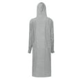thumbnail image 4 of Baberdicy Cardigan Sweater Women's Solid Color Long Sleeved Hooded Medium Length Sweater Cardigan Women's Cardigans Gray 1, 4 of 5