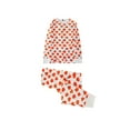 thumbnail image 1 of Faithtur Family Pajamas Set with Cartoon Fruit Print Buttons Ribbed Closure, 1 of 5