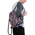 thumbnail image 2 of 13.5 x 16.5 Inch Waterproof Drawstring Backpack with Shoe Compartment – Lightweight Dry Wet Separation Gym Bag for Men Women & Teens, 2 of 5