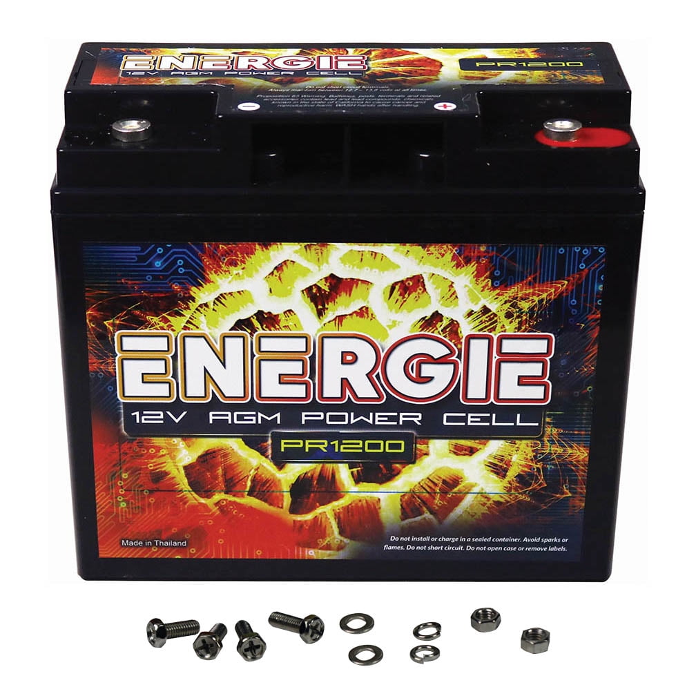 Energie AGM Power Cell 12 V Automotive Battery Group Size PR1200, Top Post for Car