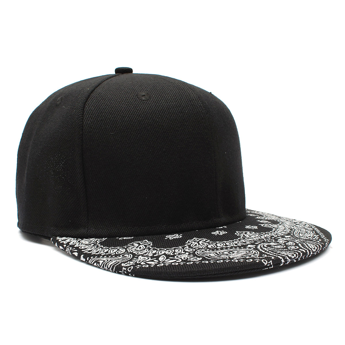 black snapback baseball cap