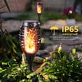 thumbnail image 6 of 6 Pcs Solar Torch Light with Flickering Flame Waterproof Pathway Lights, 6 of 9