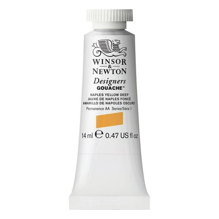 UPC: 0000050946204 | Winsor & Newton Designers Gouache Color  14ml  Naples Yellow Deep