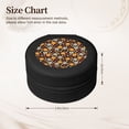 thumbnail image 2 of Yiaed Skulls Print Travel Jewelry Case Bridesmaid Gift Boxes Jewelry Travel Organizer Small Round Jewelry Box Mini Storage-Black, 2 of 7