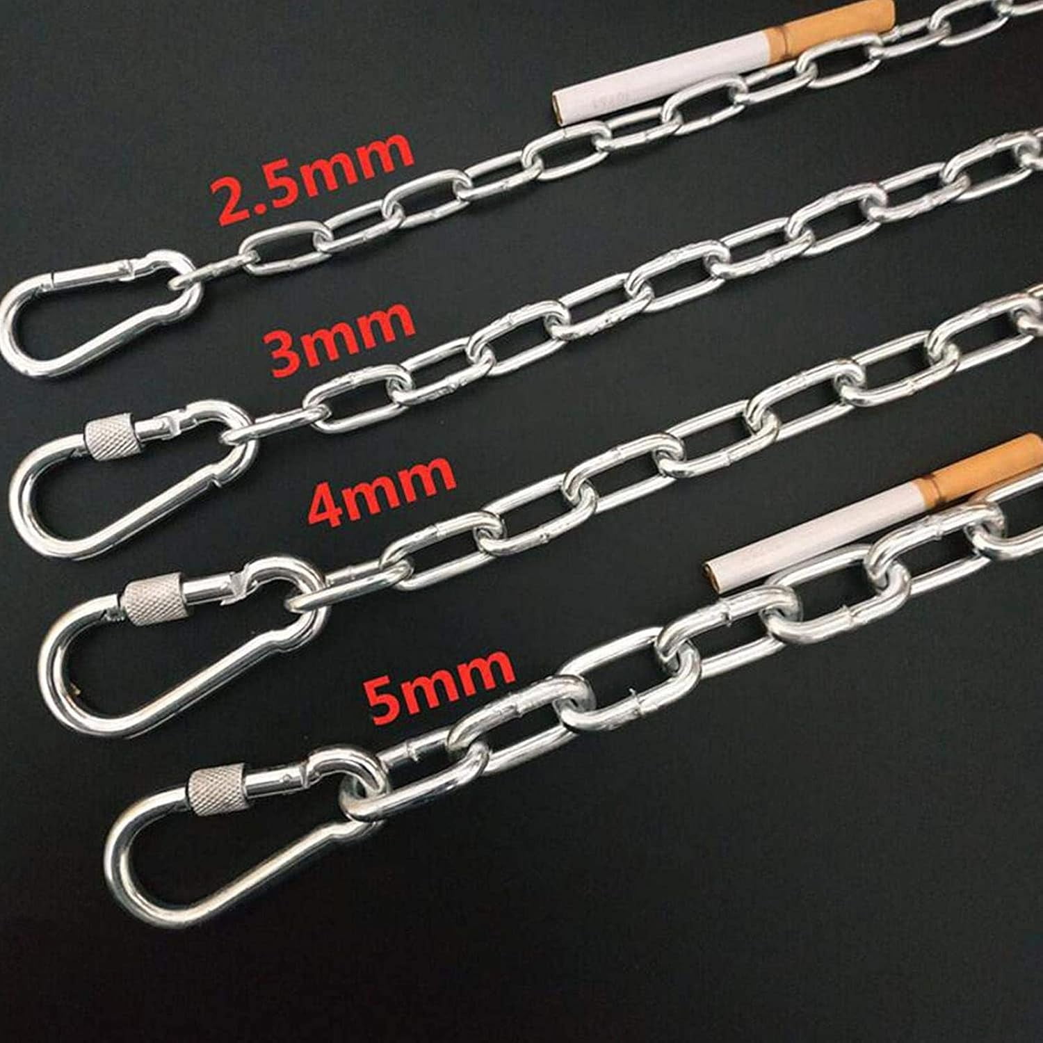 Stainless Steel Chain, Chew Proof Rust Proof Heavy Duty Metal Dog Runner Chain Leash Lead for Outside, Security Walnut Lock Update Ensures Improved Safety, Portable and Easy to