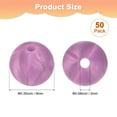 thumbnail image 3 of Paquete de 50 cuentas de silicona redondas moradas de 9 mm para manualidades/ pulseras/ collares, 3 of 7