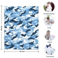thumbnail image 4 of Blue Navy Camo Classic Shapes Pattern Blanket,Comfortable Soft Flannel Throw Blanket,All Season,Warm Lightweight Blankets for Sofa Bed Couch Living Room Chair,30"x40", 4 of 4