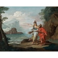 thumbnail image 2 of Giuseppe Bottani 24x20 Gold Ornate Framed and Double Matted Museum Art Print Titled - Athena Appearing to Odysseus to Reveal the Island of Ithaca, 2 of 4