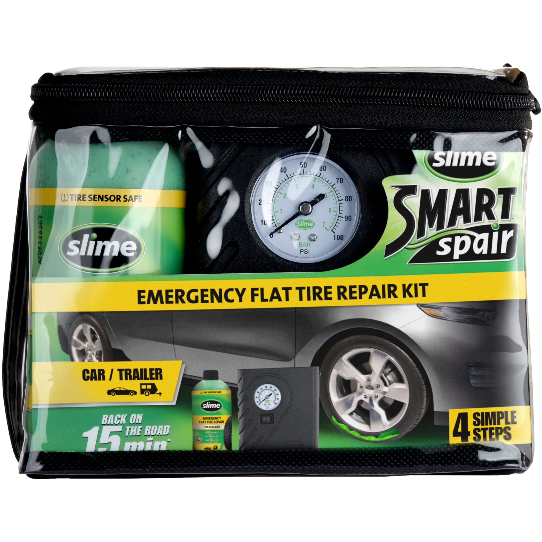 Smart Spair Slime Tire Repair Kit With16 oz. Sealant 50107 DIY Home
