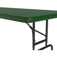 thumbnail image 3 of Correll 22-32" Adjustable Height Heavy Duty Blow-Molded Folding Table in Green, 3 of 3