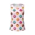 thumbnail image 4 of Fotbe Colorful Donuts Womens Loose Fit Casual Flowy Slim-Fit Tank Tops Athletic Round Neck Trendy Sleeveless Summer Tops for Gym and Yoga-Small, 4 of 9