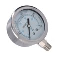 thumbnail image 4 of Manómetro de presión de vacío a prueba de golpes Radial de acero inoxidable para uso doméstico industrial 1/4 pulg. NPT 0~0,1 Mpa, 4 of 9
