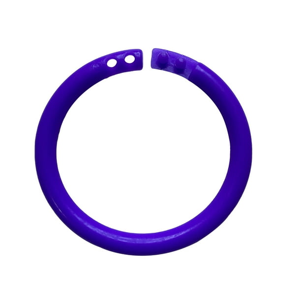 Seitruly Solución de encuadernación flexible de 10 piezas: anillos de encuadernación de hojas sueltas de plástico para una fácil gestión cartulina púrpura diámetro 27mm