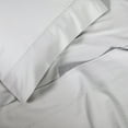 thumbnail image 3 of 300-Thread Count Breathable Cotton Percale Deep Pocket Solid 5-Piece Bed Sheet Set, Split King, Platinum by Blue Nile Mills, 3 of 4