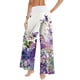 thumbnail image 3 of WILLBEST Pantalones Casuales Ligeros y Largos Tipo Harén para Mujer, Estilo Bohemio, para Playa, Holgados, de Verano, con Bolsillos y Pierna Recta. Grande, 3 of 5
