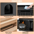 thumbnail image 4 of HomGarden Multi-Functional Cat Washroom Bench Hidden Cat Litter Box Enclosure Furniture Black, 4 of 10