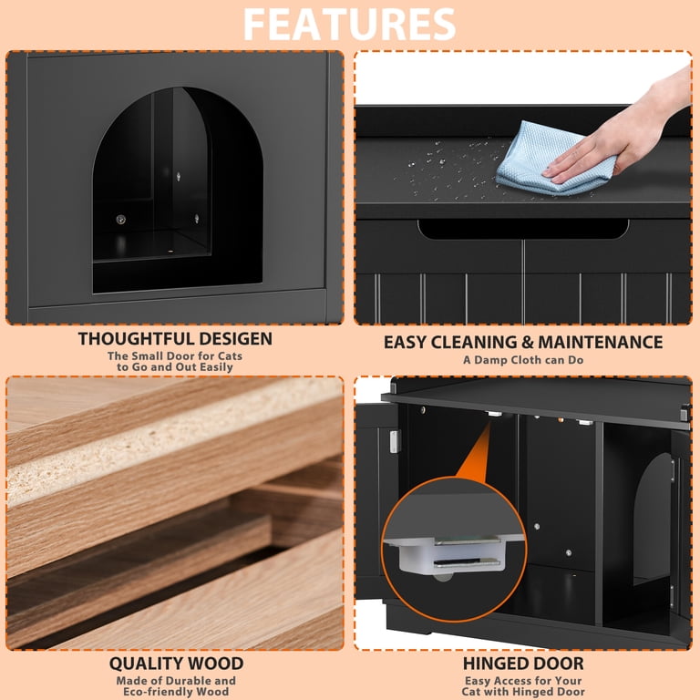 HomGarden Multi-Functional Cat Washroom Bench photo 4