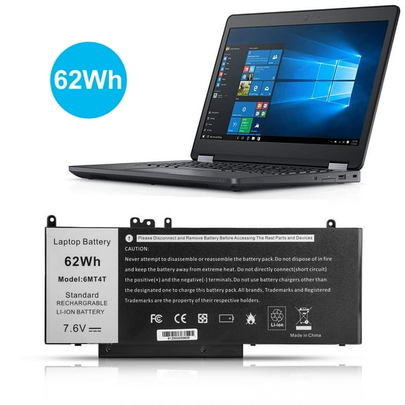 62Wh Notebook Battery For Dell Latitude E5470 E5570 Notebook 15.6'' 6MT4T 7V69Y