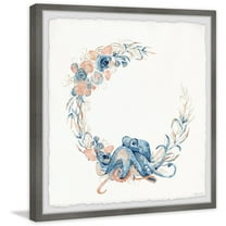 Marmont Hill Flower Crown Octopus Framed Painting Print