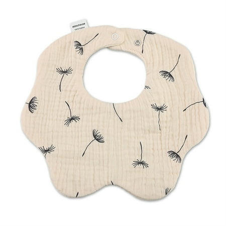 

QUSENLON Cartoon Baby Bib Cotton Breathable Burp Cloth 360 Rotating Wrapping