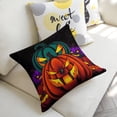 thumbnail image 5 of Halloween Pumpkins Colorful Spooky Linen toss pillowcase decoration pillowcase gifting preferred 24x24 inch cushion cover 2 sets sofa pillowcase sofa bedroom living room car, 5 of 8